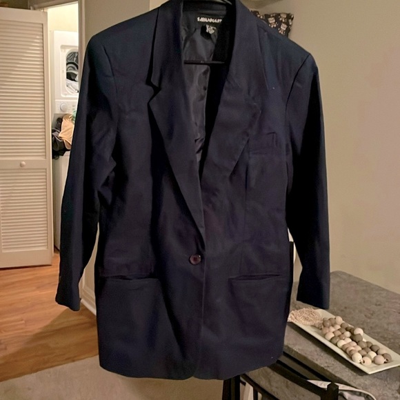 Savannah Jackets & Blazers - NAVY BLUE BLAZER FULLY LINED
